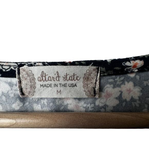 Altar’d State Floral Long Sleeve Mini Dress Ruched Size Medium - Picture 5 of 6